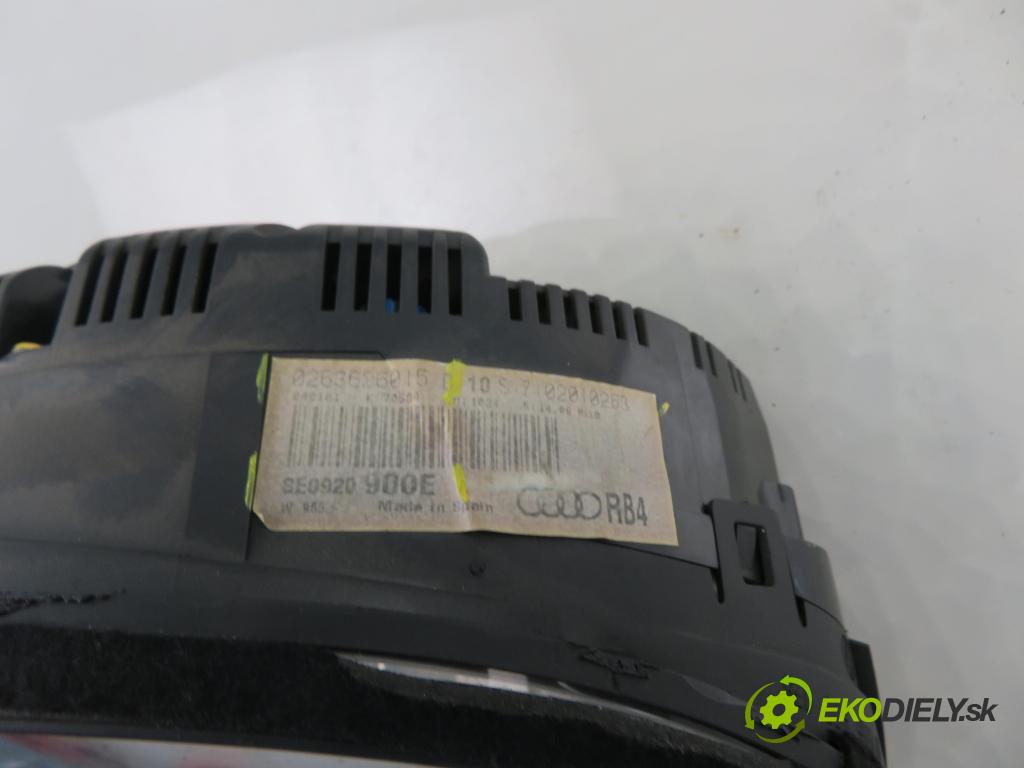 AUDI A4 (8E2, B6) SEDAN 2001 96,00 1.9 TDI PD 130 - AWX 1896,00 prístrojovka elektrický 8E0920900E ; 0263625015