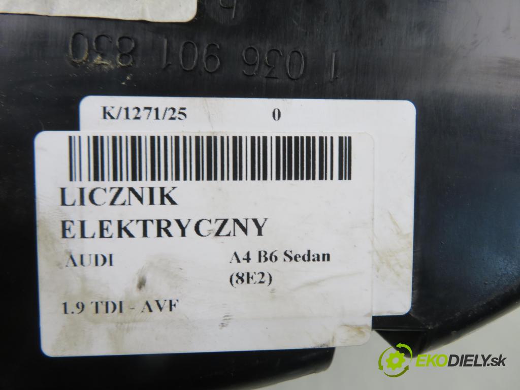 AUDI A4 (8E2, B6) SEDAN 2001 96,00 1.9 TDI PD 130 - AWX 1896,00 prístrojovka elektrický 8E0920900E ; 0263625015