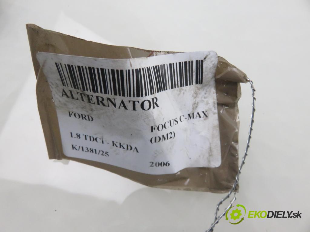 FORD FOCUS C-MAX (DM2) MINIVAN 2006 85,00 1.8 TDCi - KKDA 1753,00 Alternátor A6026 (Alternátor)
