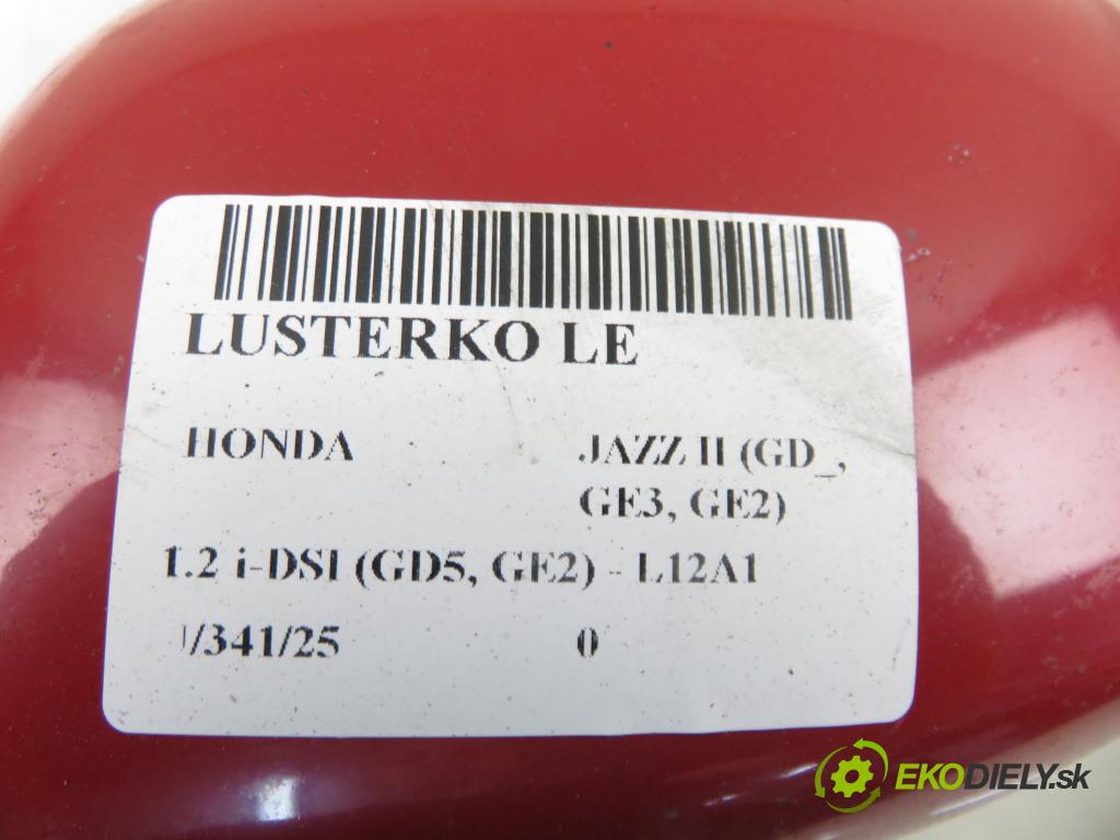 HONDA JAZZ II (GD_, GE3, GE2) HB 2001 57,00 1.2 i-DSI (GD5, GE2) - L12A1 1243,00 zpětné zrcátko LE