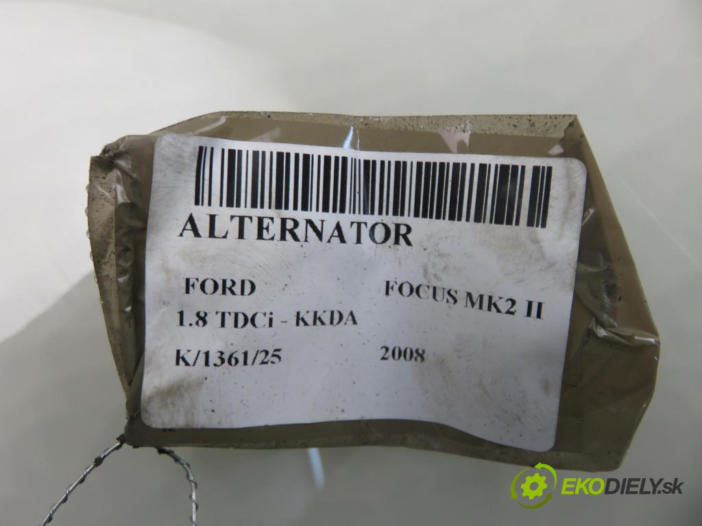 FORD FOCUS II (DA_, HCP) HB 2008 85,00 1.8 TDCi 115 - KKDA 1753,00 Alternátor (Alternátor)