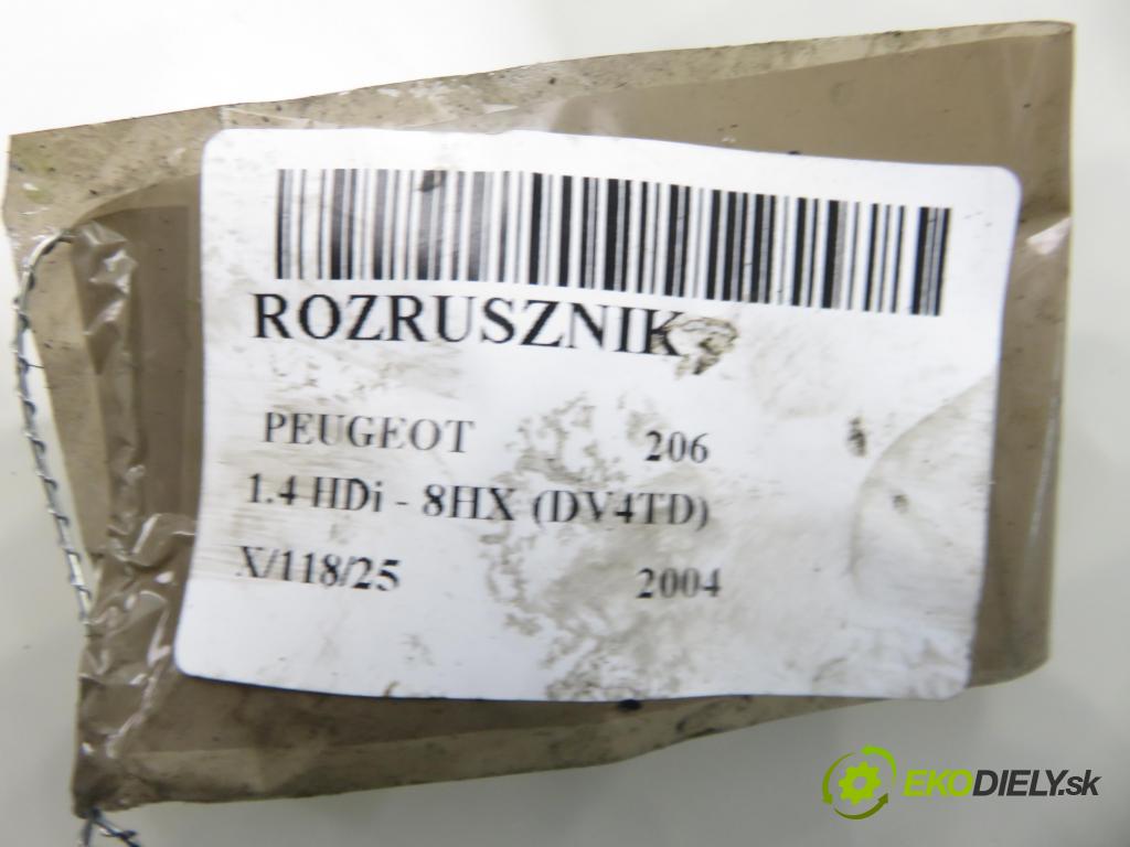PEUGEOT 206 liftback (2A/C) HB 2004 51,00 1.4 HDi - 8HX (DV4TD) 1398,00 Štartér 221329 (Štartér)