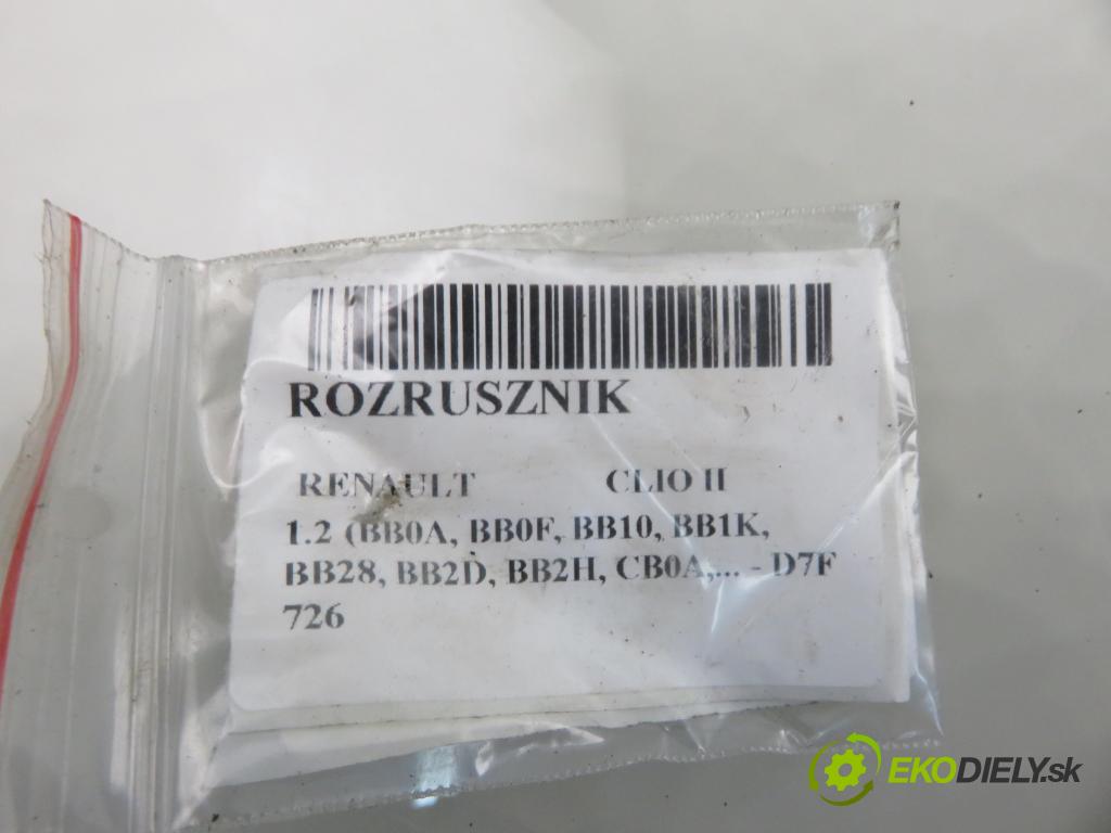 RENAULT CLIO II (BB_, CB_) HB 2002 43,00 1.2 8V 58 - D7F 726 1149,00 startér D7E1 (Startér)