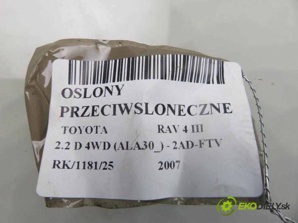 TOYOTA RAV 4 III (_A3_) SUV 2007 100,00 2.2 D 4WD (ALA30_) 136 - 2AD-FTV 2231,00 KRYTY SLUNEČNÍ SVĚTLO