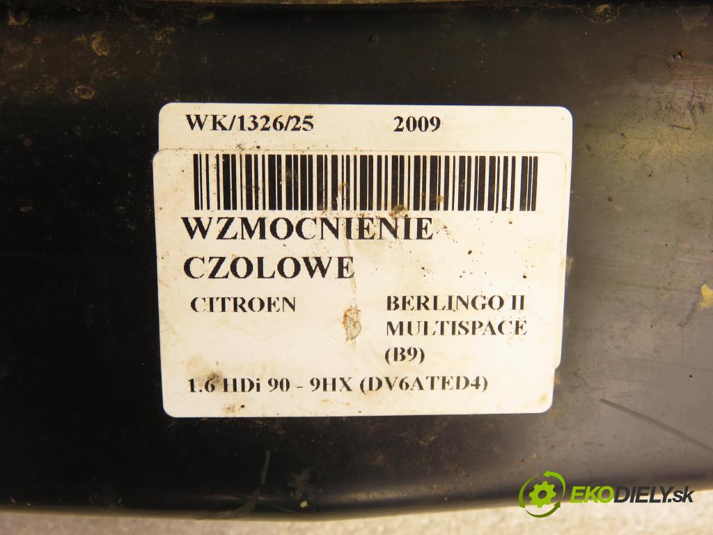 CITROEN BERLINGO MULTISPACE (B9) KOMBIVAN 2009 66,00 1.6 HDi 90 - 9HX (DV6ATED4) 1560,00 výztuha PŘEDNÍ