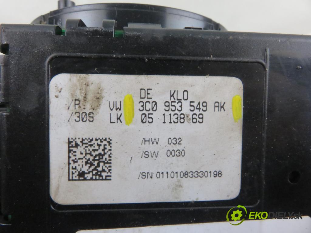 VW PASSAT B6 Variant (3C5) KOMBI 2009 125,00 2.0 TDI - CBBB 1968,00 PAKA/ŘAZENÍ/SADA: 3C9953513AG ; 3C0959653B ; 3C0953549K