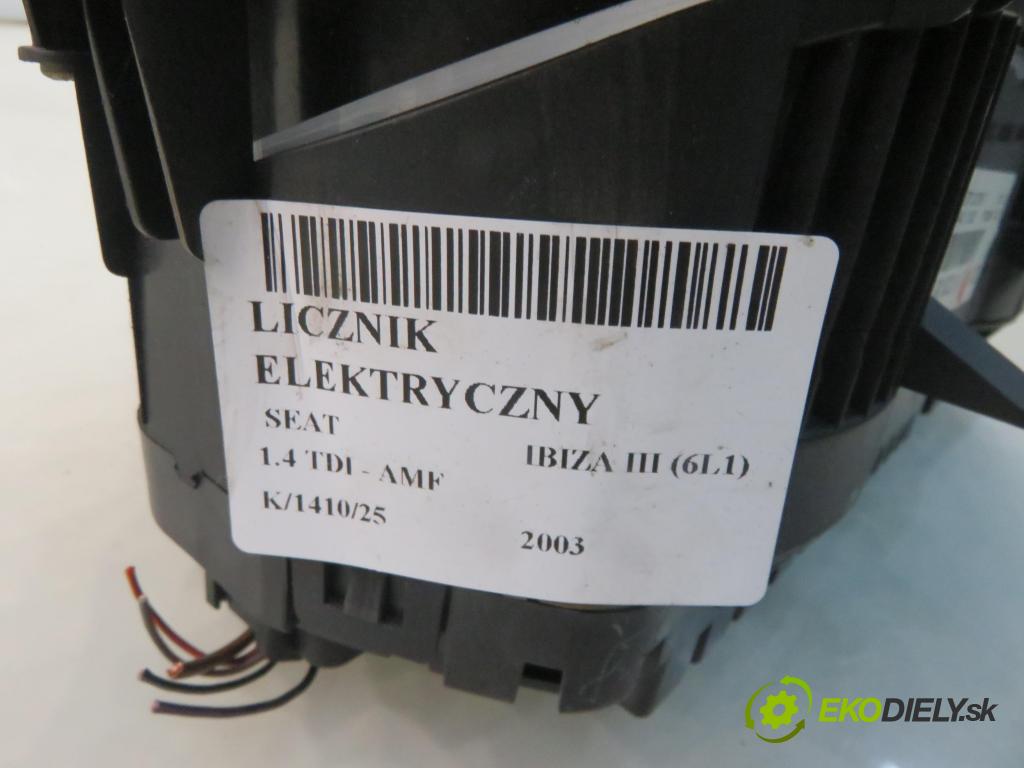 SEAT IBIZA III (6L1) HB 2003 55,00 1.4 TDI 75 - AMF 1422,00 prístrojovka elektrický 6L0920820J
