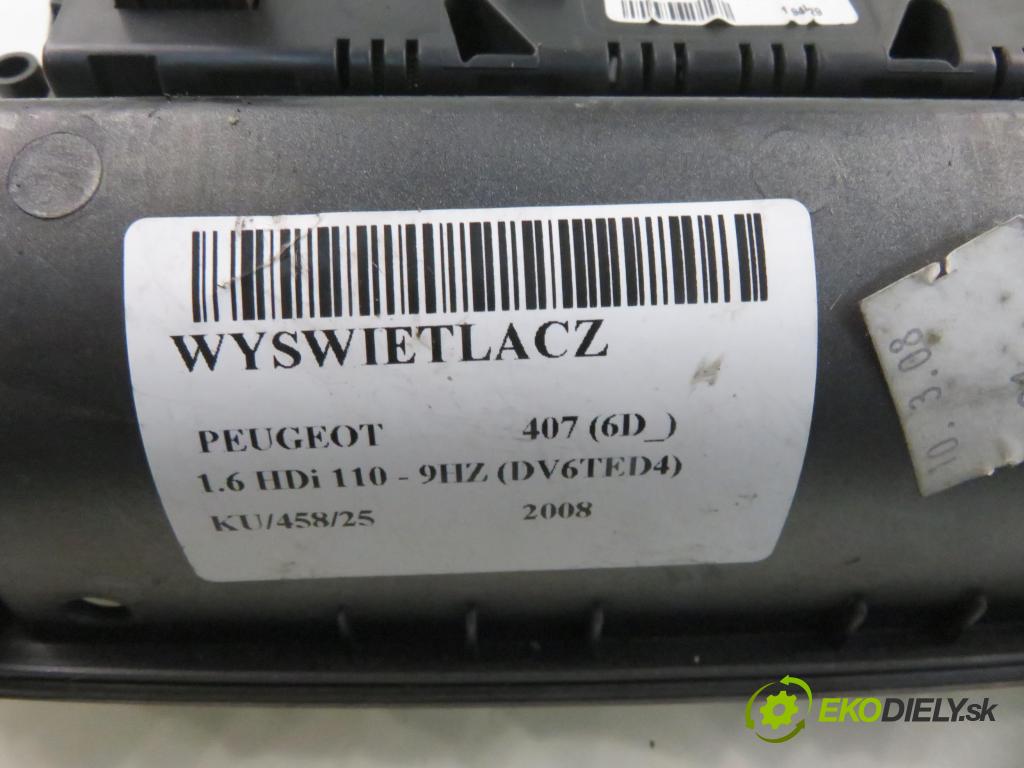 PEUGEOT 407 (6D_) SEDAN 2008 80,00 1.6 HDi 110 - 9HZ (DV6TED4) 1560,00 ZOBRAZIT: 9664644280