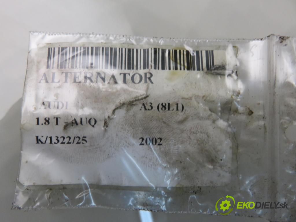 AUDI A3 (8L1) HB 2002 132,00 1.8 T 180 - AUQ 1781,00 Alternátor 437317 (Alternátor)