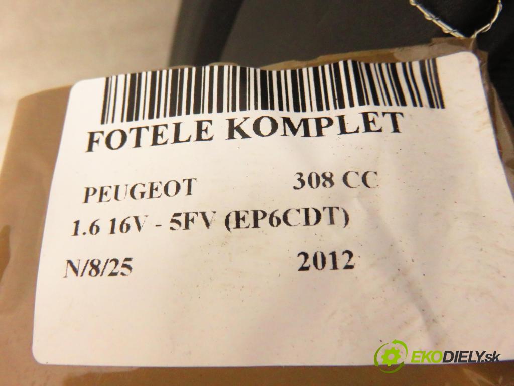 PEUGEOT 308 CC COUPE-CABRIO 2012 88,00 1.6 VTi 120 - 5FS (EP6C) 1598,00 sedadla sedačky