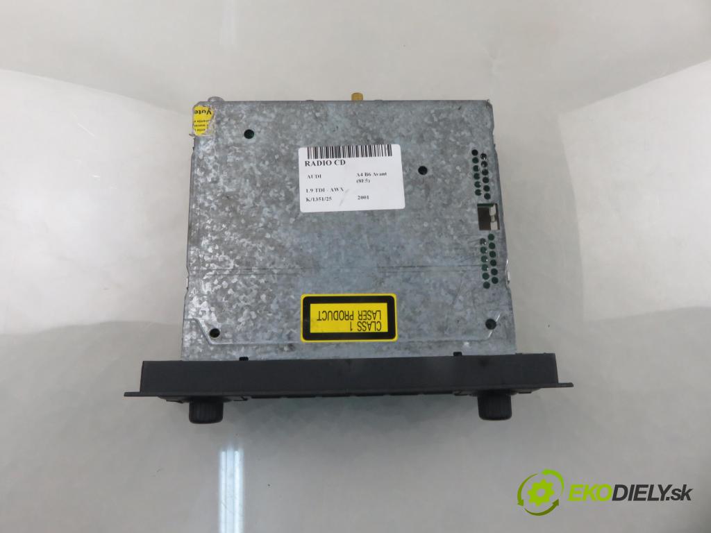 AUDI A4 Avant (8E5, B6) KOMBI 2001 96,00 1.9 TDI - AWX 1896,00 RADIO CD 8E0057186X