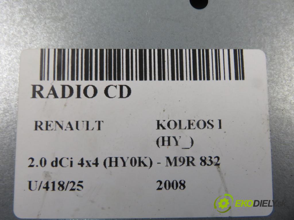 RENAULT KOLEOS I (HY_) SUV 2008 110,00 2.0 dCi 4x4 150 - M9R 832 1995,00 RADIO CD 25915JY01A