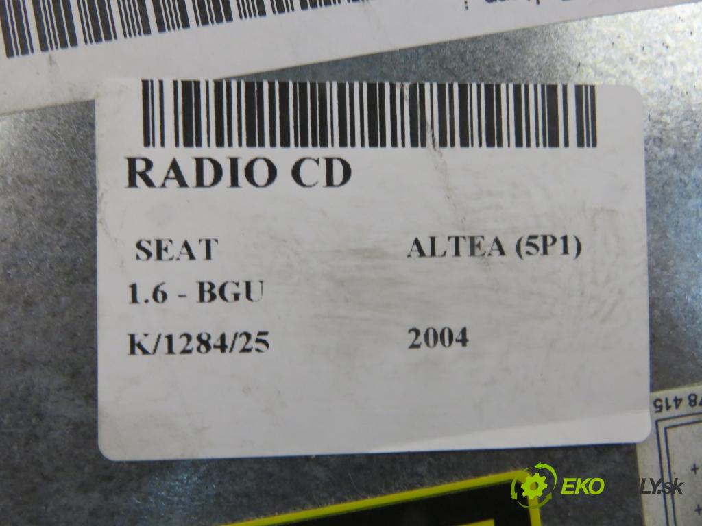 SEAT ALTEA (5P1) HB 2004 75,00 1.6 102 1595,00 RADIO CD 5P10351521MM