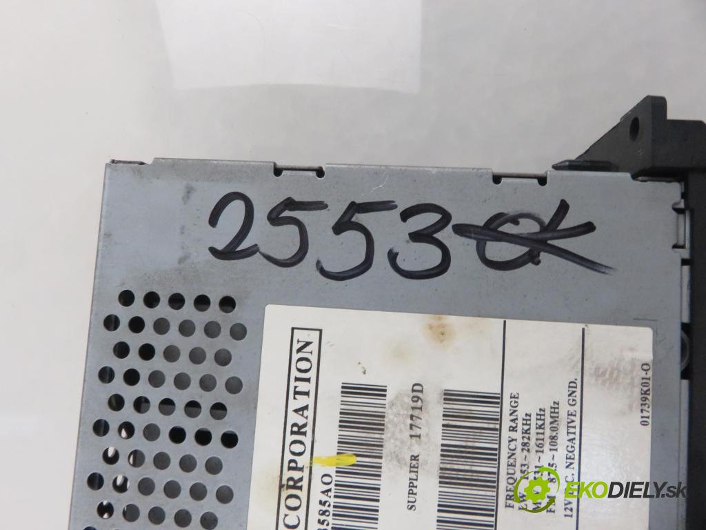 CHRYSLER VOYAGER IV (RG, RS) MINIVAN 2002 105,00 2.5 CRD 143 - ENJ 2499,00 RADIO CD Modul P56038585AO