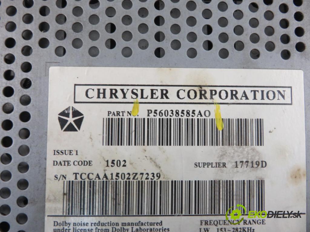 CHRYSLER VOYAGER IV (RG, RS) MINIVAN 2002 105,00 2.5 CRD 143 - ENJ 2499,00 RADIO CD Modul P56038585AO
