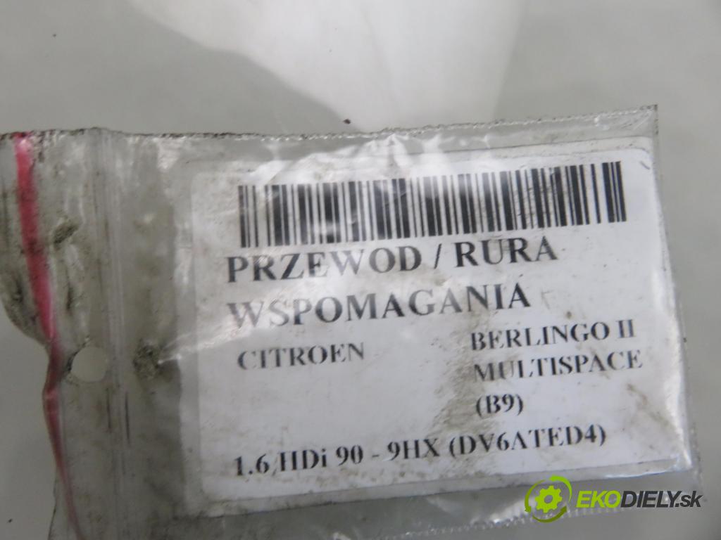 CITROEN BERLINGO MULTISPACE (B9) KOMBIVAN 2009 66,00 1.6 HDi 90 - 9HX (DV6ATED4) 1560,00 trubka / Rúra servočerpadlo 9680996780 ; 9683881780