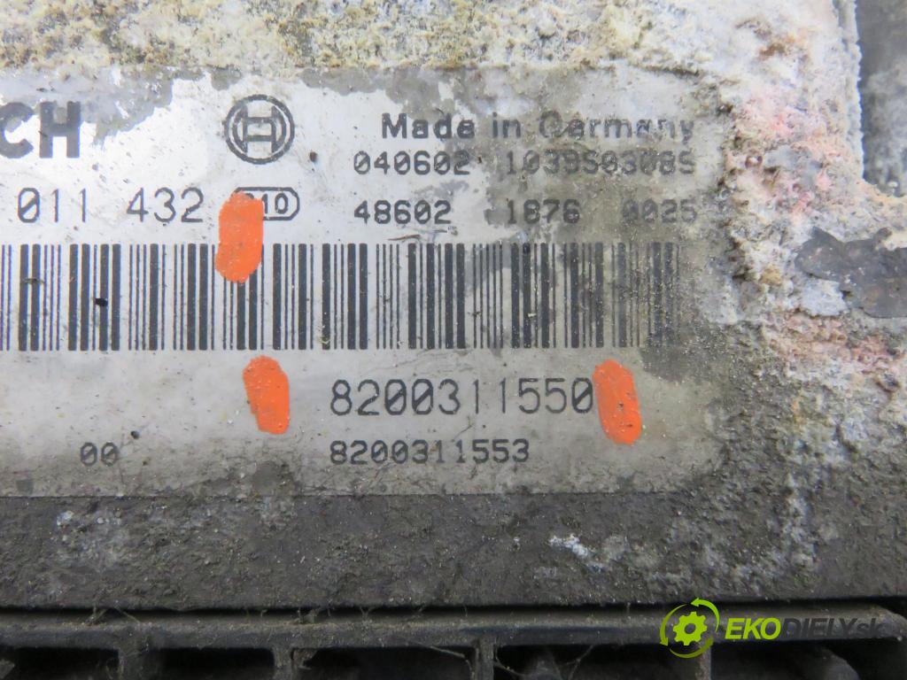 OPEL MOVANO Furgon (X70) FURGON 2004 0,00 2.5 DTi - G9U 754 2464,00 řídící jednotka motora 8200311550 ; 0281011432