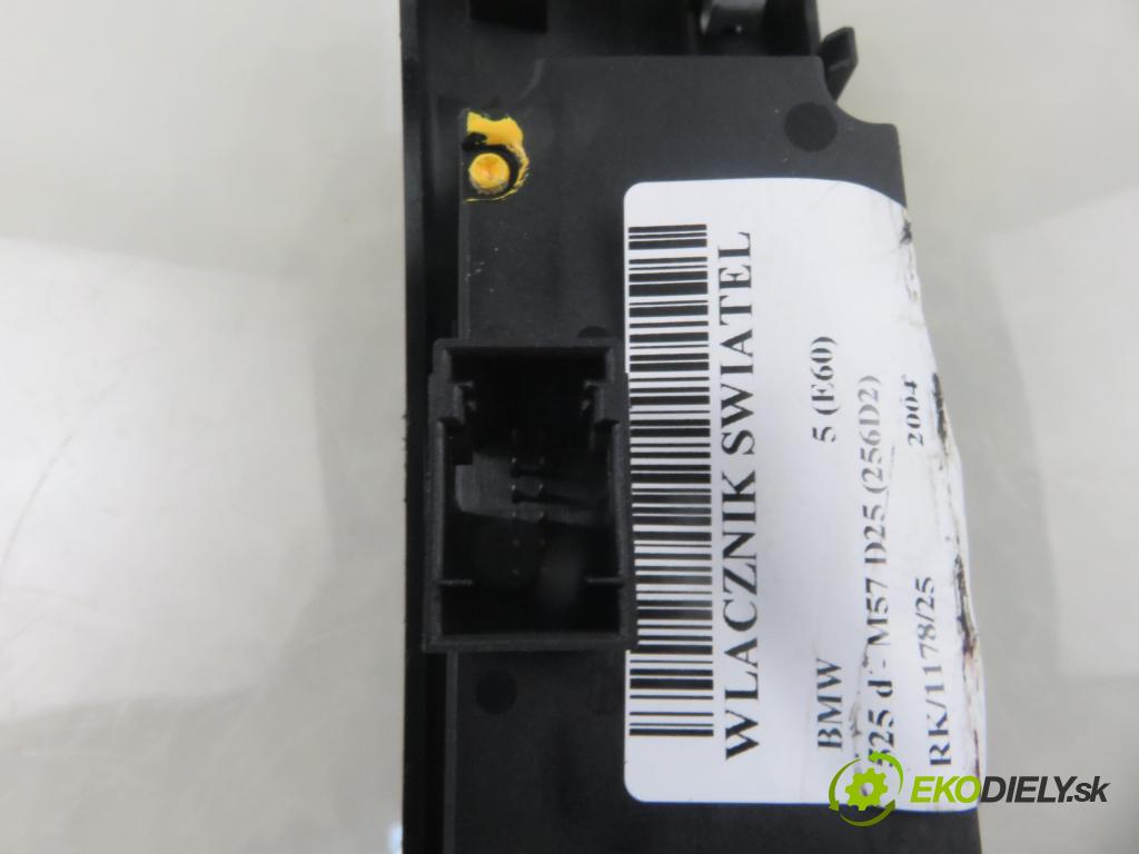 BMW 5 (E60) SEDAN 2004 130,00 525 d - M57 D25 177 (256D2) 2497,00 přepínač světla 6925286