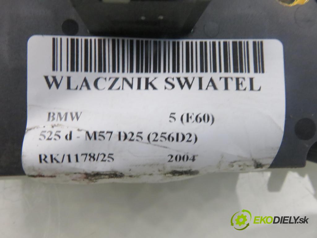 BMW 5 (E60) SEDAN 2004 130,00 525 d - M57 D25 177 (256D2) 2497,00 přepínač světla 6925286