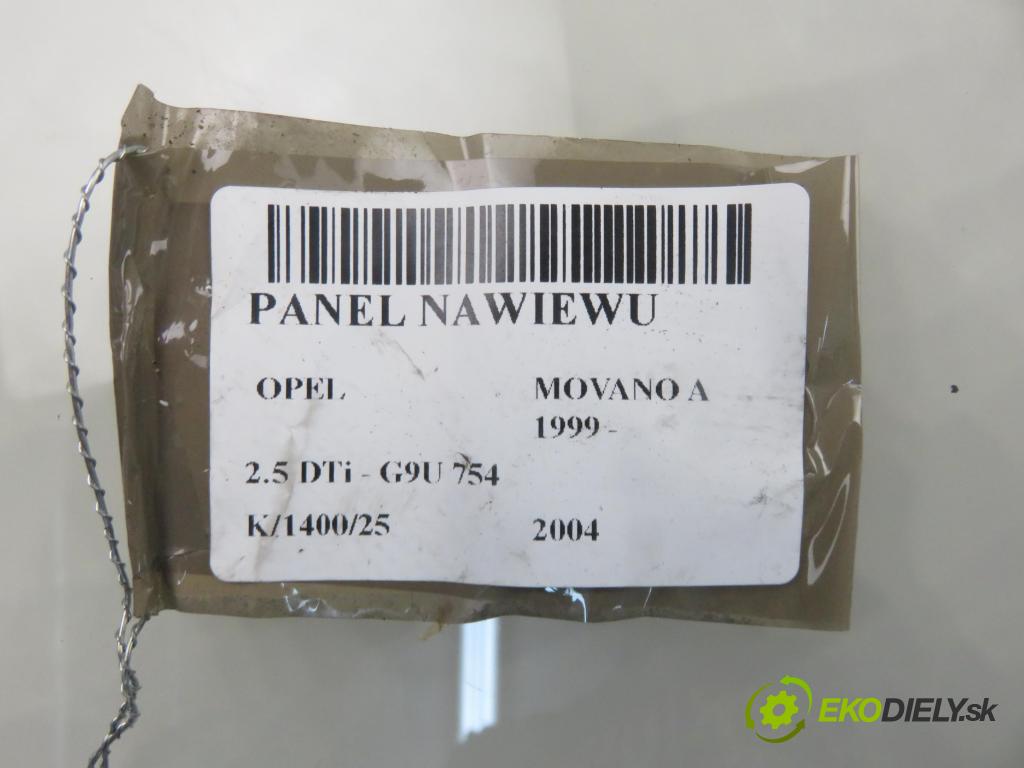 OPEL MOVANO Furgon (X70) FURGON 2004 0,00 2.5 DTi - G9U 754 2464,00 Panel topení 92538