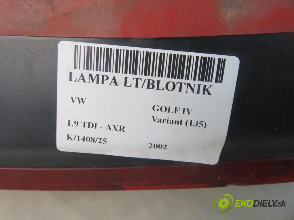 VW GOLF IV Variant (1J5) KOMBI 2002 74,00 1.9 TDI PD 101 - AXR 1896,00 světlo levé zadní 1J9945075P