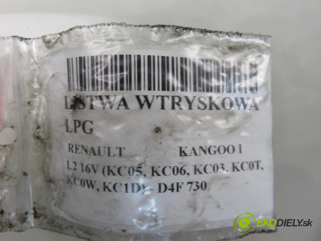 RENAULT KANGOO (KC0/1_) KOMBIVAN 2003 55,00 1.2 16V (KC05, KC06, KC03, KC0T, KC0W, KC1D) - D4F 1149,00 lišta vstřikovací LPG 67R010233
