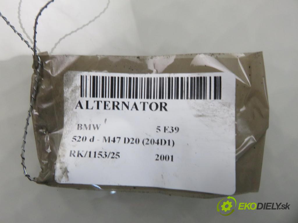 BMW 5 (E39) SEDAN 2001 100,00 520 d 136 - M47 D20 (204D1) 1951,00 Alternátor  (Alternátor)