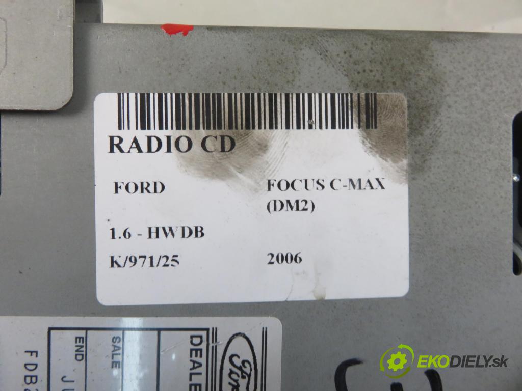 FORD FOCUS C-MAX (DM2) MINIVAN 2006 74,00 1.6 - HWDB 1596,00 RADIO CD 6S6118C815AG