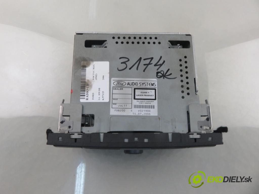 FORD FOCUS C-MAX (DM2) MINIVAN 2006 74,00 1.6 - HWDB 1596,00 RADIO CD 6S6118C815AG