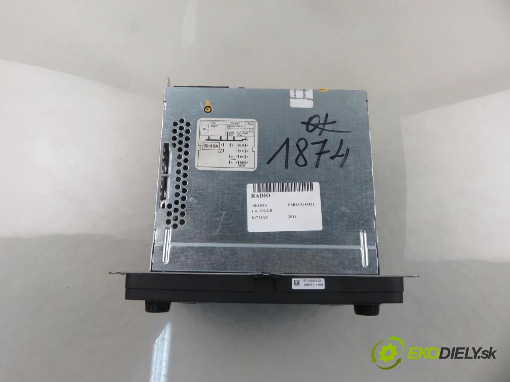 SKODA FABIA II (542) HB 2014 63,00 1.4 - CGGB 1390,00 RADIO CD 5J0035152D