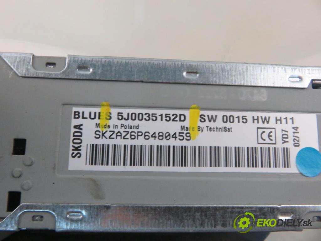 SKODA FABIA II (542) HB 2014 63,00 1.4 - CGGB 1390,00 RADIO CD 5J0035152D