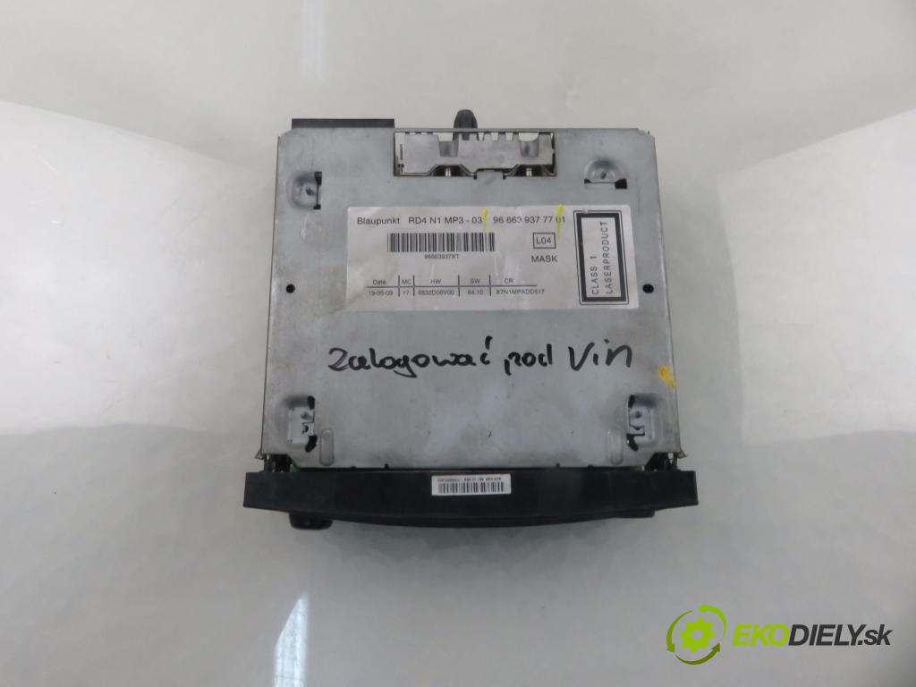 CITROEN BERLINGO MULTISPACE (B9) KOMBIVAN 2009 66,00 1.6 HDi 90 - 9HX (DV6ATED4) 1560,00 RADIO CD 9666393777