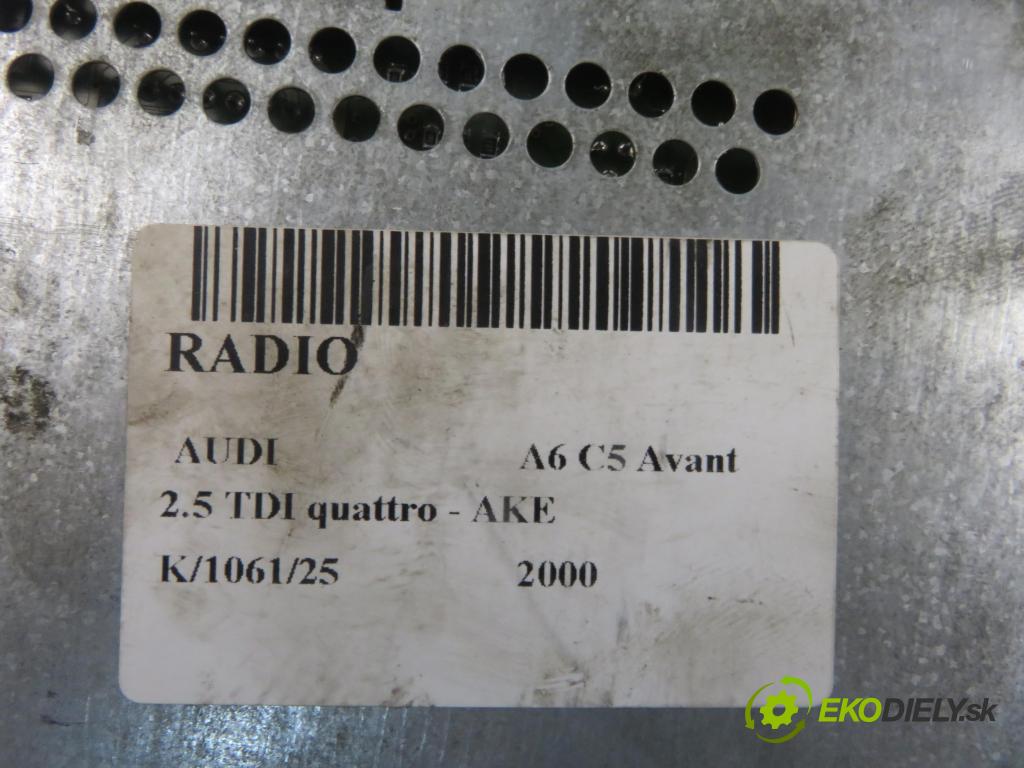 AUDI A6 Avant (4B5, C5) KOMBI 2000 132,00 2.5 TDI V6 180 quattro - AKE 2496,00 RADIO modul 4B0035186E