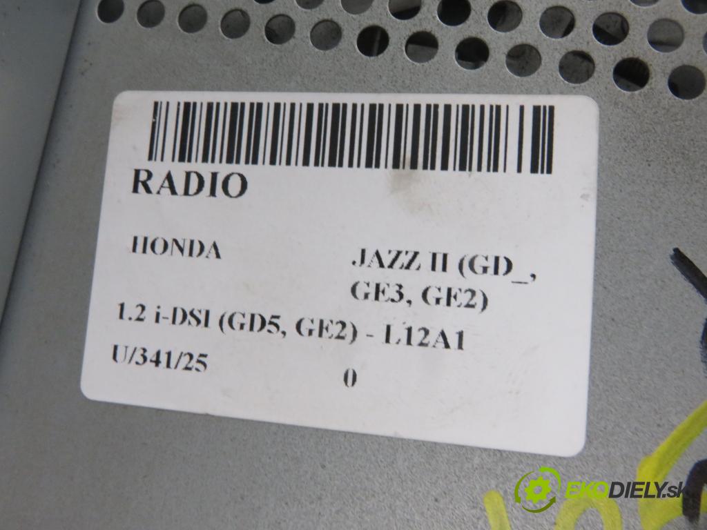 HONDA JAZZ II (GD_, GE3, GE2) HB 2001 57,00 1.2 i-DSI (GD5, GE2) - L12A1 1243,00 RADIO CD 39175SAAG120M1