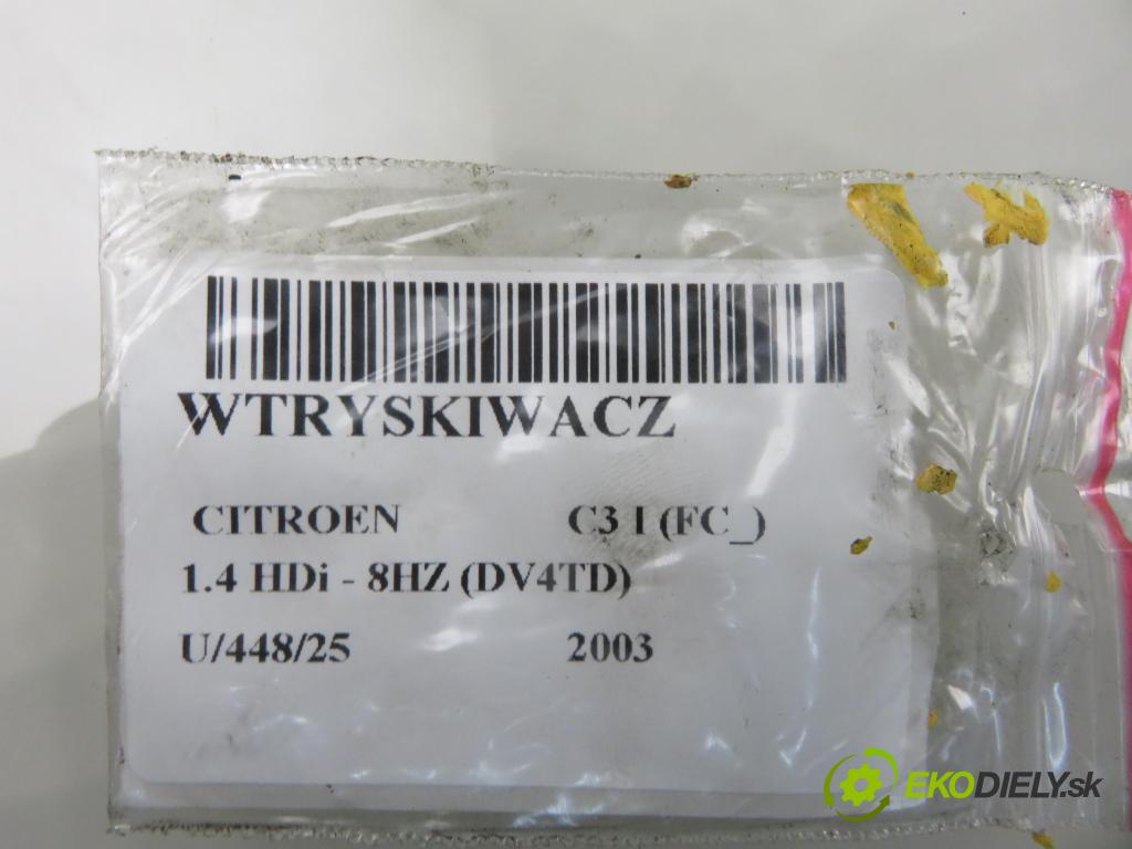 CITROEN C3 I (FC_) HB 2003 50,00 1.4 HDi - 8HZ (DV4TD) 1398,00 vstrekovač 9649574480 (Vstrekovač paliva)