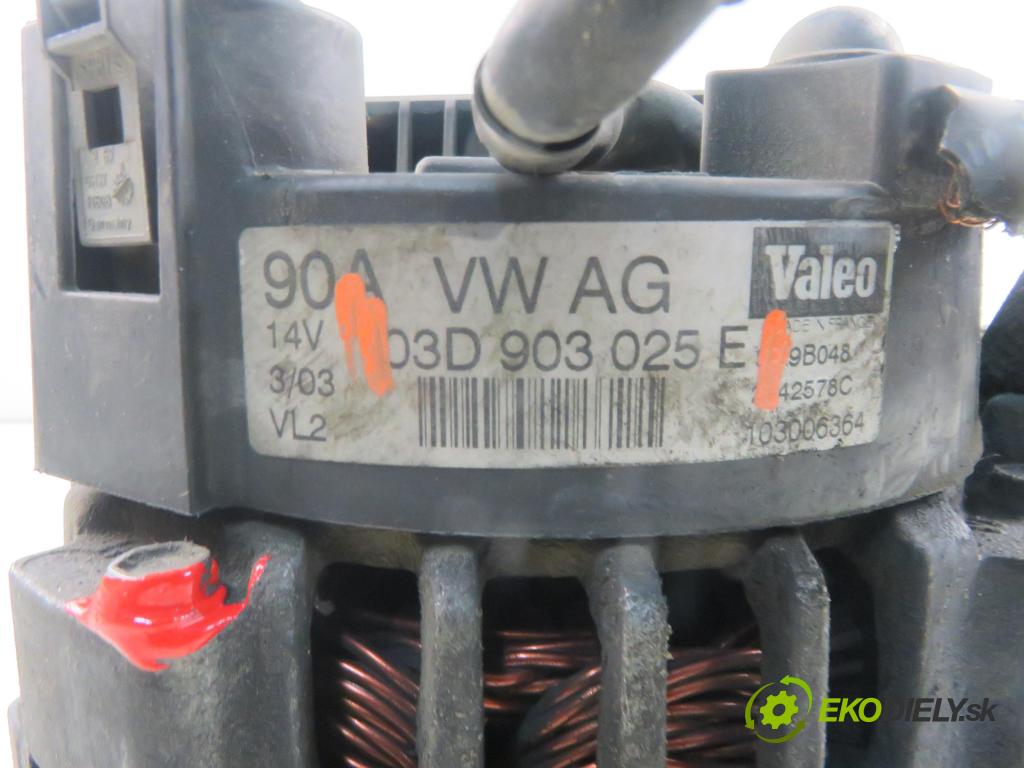 SEAT IBIZA III (6L1) HB 2003 47,00 1.2 12V - AZQ 1198,00 Alternátor 03D903025E (Alternátor)