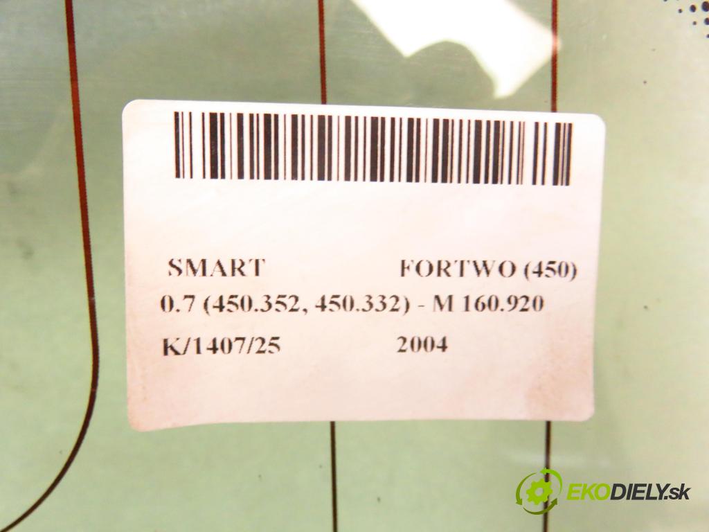SMART FORTWO Coupe (450) HB 2004 45,00 0.7 (450.352, 450.332) - M 160.920 698,00 okno ZADNÍ: kapota