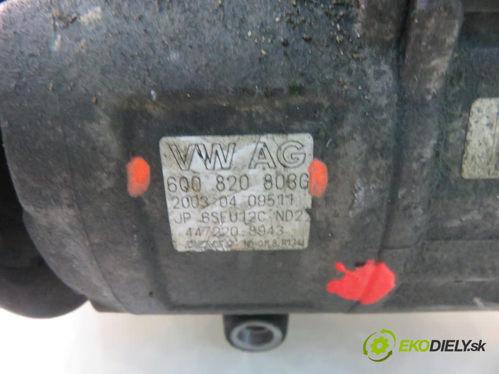 SEAT IBIZA III (6L1) HB 2003 47,00 1.2 12V - AZQ 1198,00 KOMPRESOR: klimatizácie 6Q0820808G (Kompresor klimatizácie)