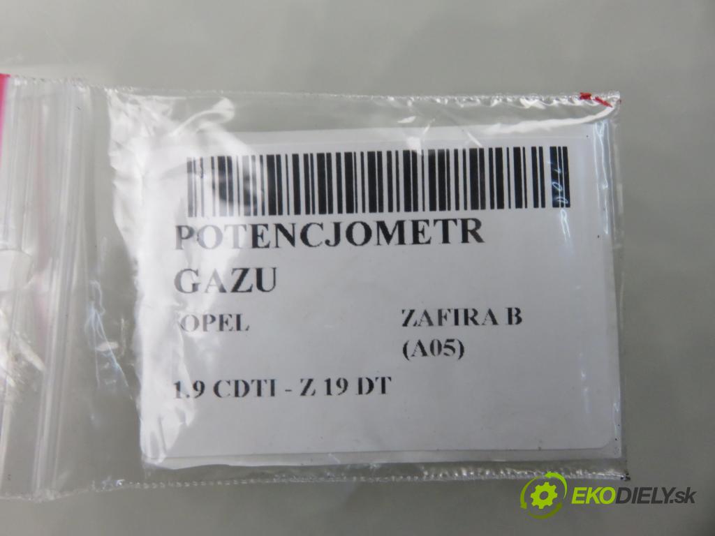 OPEL ZAFIRA B (A05) MINIVAN 2005 88,00 1.9 CDTI 8V 120 - Z 19 DT 1910,00 Potenciometer plynu 9202341BT ; 6PV00811400 (Potenciometer plynového pedálu)