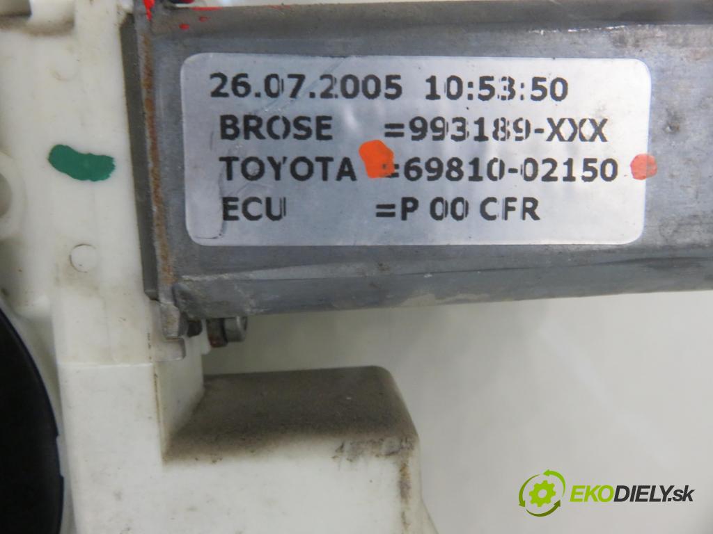 TOYOTA COROLLA kombi (_E12_) KOMBI 2005 0,00 1.4 D4-D (NDE120_) - 1ND-TV 1364,00 Mechanizmus okien 6981002150