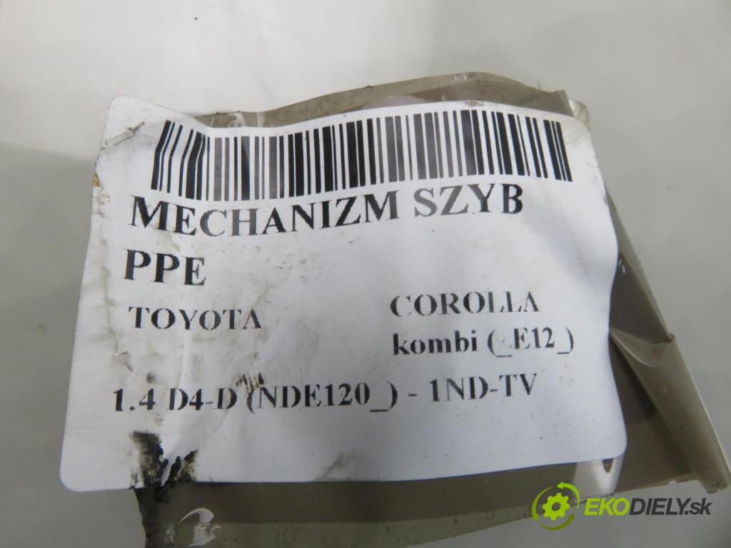 TOYOTA COROLLA kombi (_E12_) KOMBI 2005 0,00 1.4 D4-D (NDE120_) - 1ND-TV 1364,00 Mechanizmus okien 6981002150
