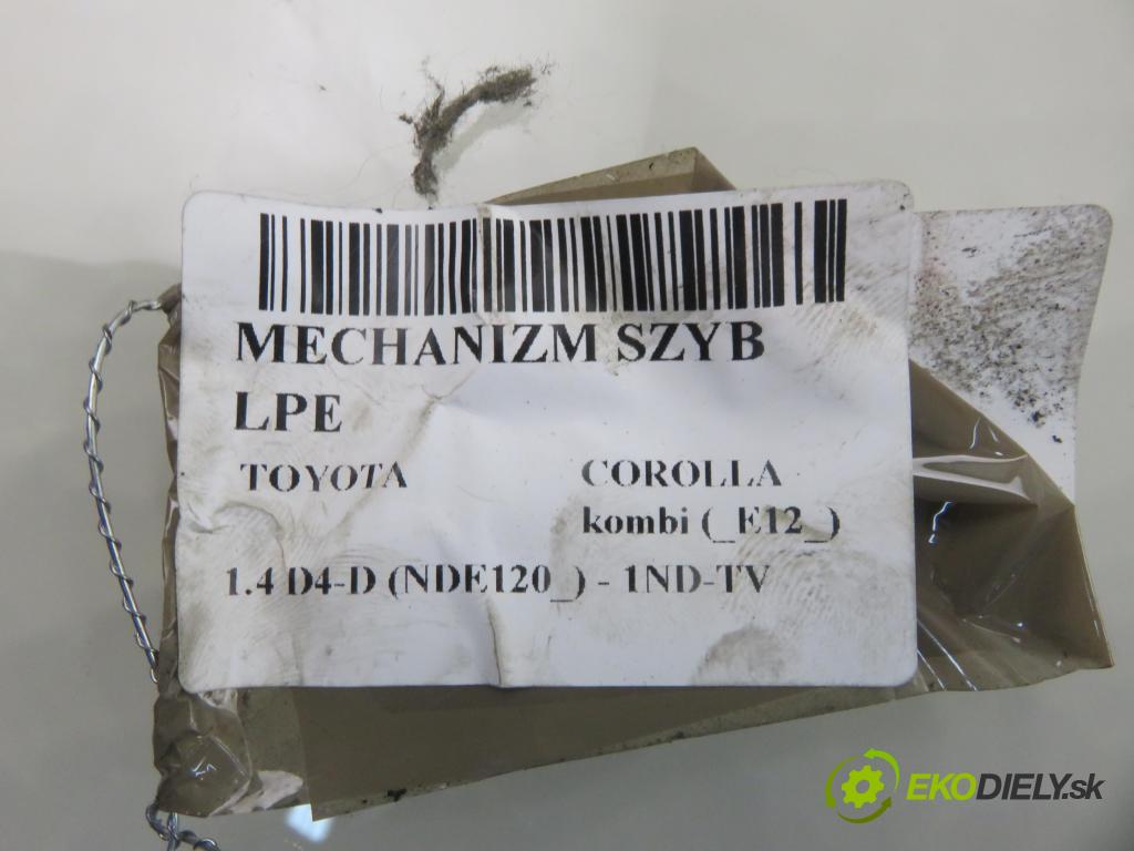 TOYOTA COROLLA kombi (_E12_) KOMBI 2005 0,00 1.4 D4-D (NDE120_) - 1ND-TV 1364,00 mechanismus oken 0130822031