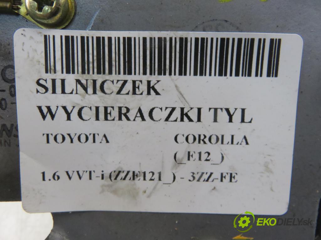 TOYOTA COROLLA (_E12_) HB 2004 81,00 1.6 VVT-i (ZZE121_) - 3ZZ-FE 1598,00 motorek stěrače ZADNÍ: 8513002020 ; 1592006212