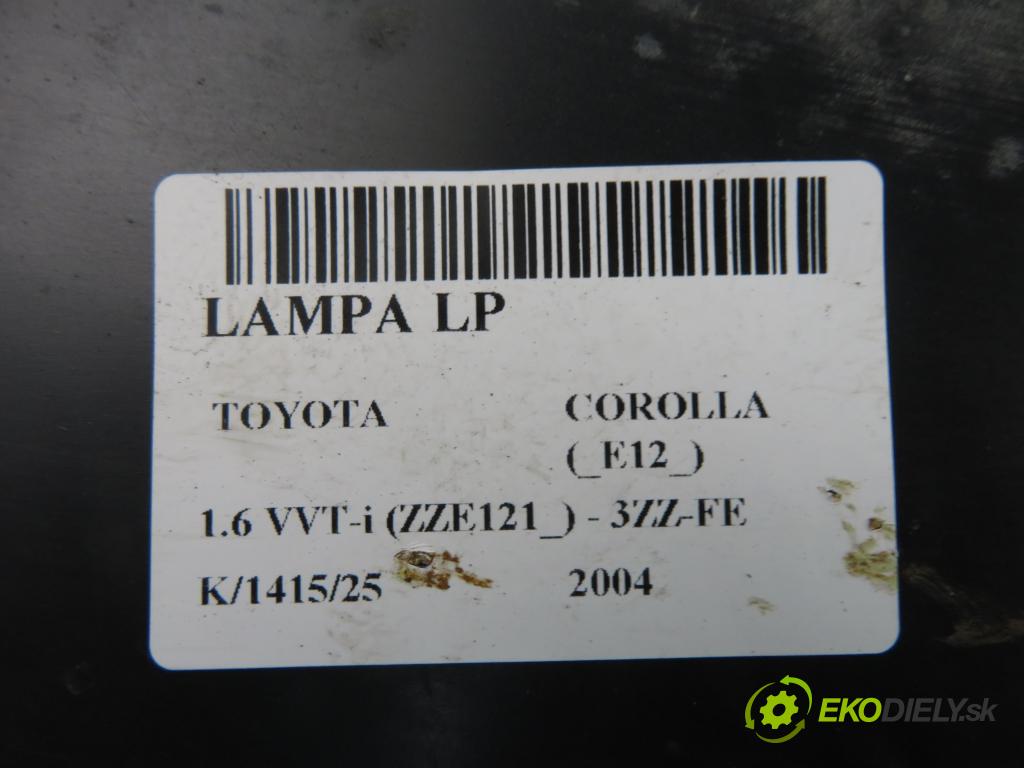 TOYOTA COROLLA (_E12_) HB 2004 81,00 1.6 VVT-i (ZZE121_) - 3ZZ-FE 1598,00 světlo LP