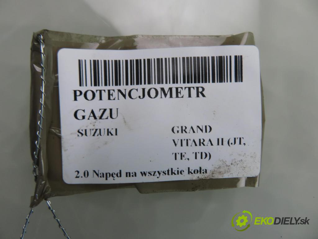 SUZUKI GRAND VITARA II (JT, TE, TD) SUV 2006 103,00 2.0 140 (JB420W) - J20A 1995,00 Potenciometer plynu I590065J01 ; 6PV00907400 (Potenciometer plynového pedálu)