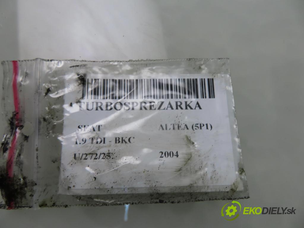 SEAT ALTEA (5P1) HB 2004 77,00 1.9 TDI - BKC 1896,00 RYCHLONABÍJEČKA: 038253014G (Kompletní turbodmychadlo)