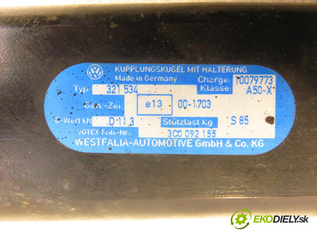 VW PASSAT B6 Variant (3C5) KOMBI 2006 77,00 1.9 TDI - BKC 1896,00 Hák 3C0092155 ; 321534