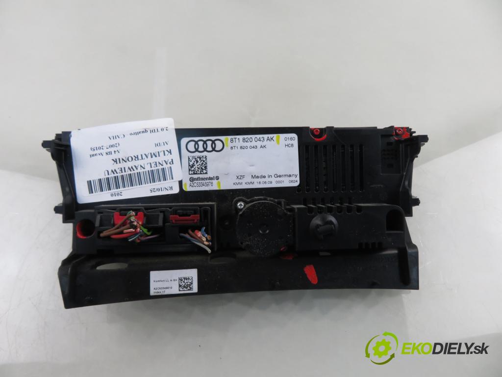 AUDI A4 Avant (8K5, B8) KOMBI 2010 125,00 2.0 TDI quattro - CAHA 1968,00 Panel topení KLIMATRONIK 8T1820043AK ; A2C53345976
