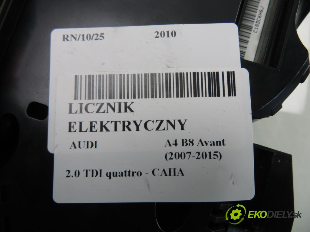 AUDI A4 Avant (8K5, B8) KOMBI 2010 125,00 2.0 TDI quattro - CAHA 1968,00 prístrojovka elektrický 8K0920930D ; 503002371401