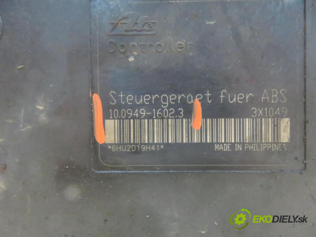 FIAT DOBLO nadwozie wielkoprzestrzenne (MPV) (119_, 223_) KOMBIVAN 2002 74,00 1.9 JTD 100 - 182 B9.000 1910,00 Pumpa ABS 10094916023 ; 46767474 (Pumpa ABS)